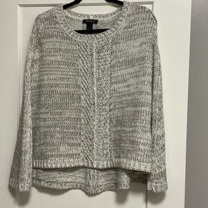 White House Black Market Textured Gray Sweater